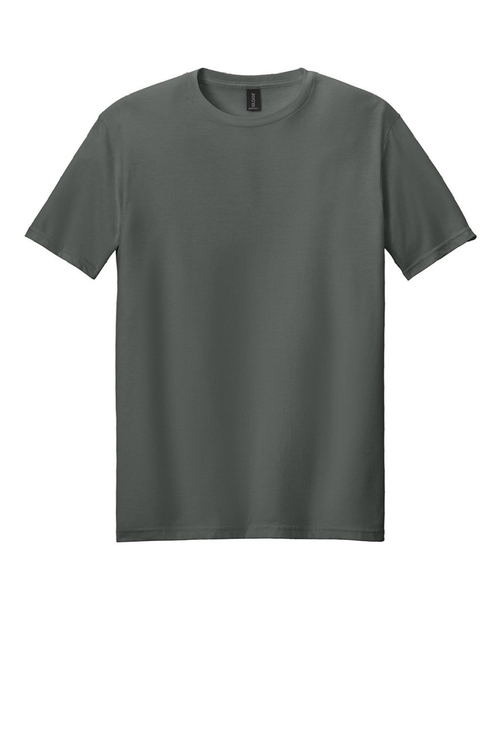 Gildan 64000 Mens Softstyle Short Sleeve Crewneck T-Shirt Charcoal Grey Flat Front