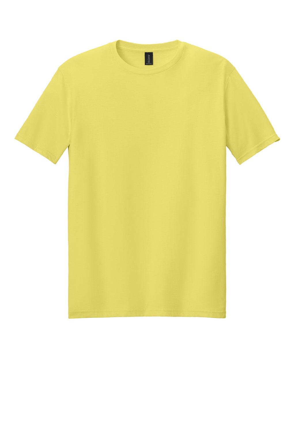 Gildan 64000 Mens Softstyle Short Sleeve Crewneck T-Shirt Cornsilk Yellow Flat Front
