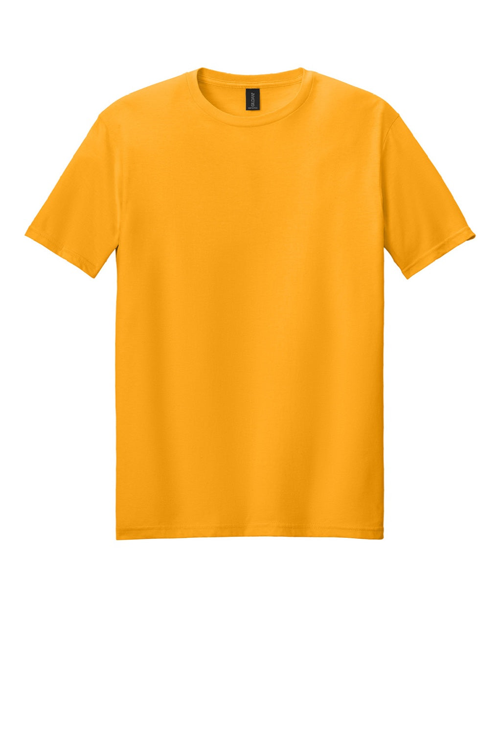 Gildan 64000 Mens Softstyle Short Sleeve Crewneck T-Shirt Gold Flat Front