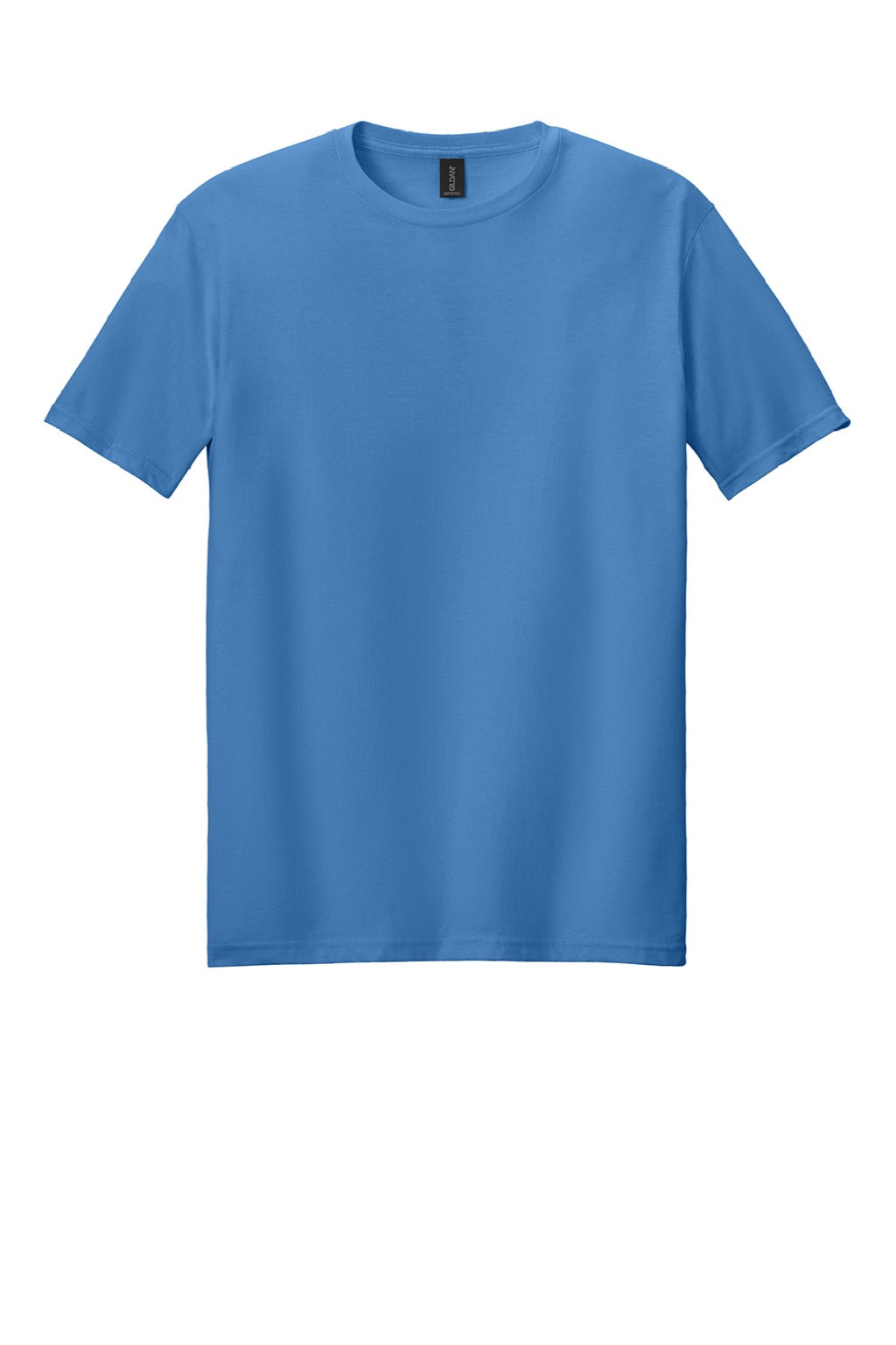 Gildan 64000 Mens Softstyle Short Sleeve Crewneck T-Shirt Iris Blue Flat Front
