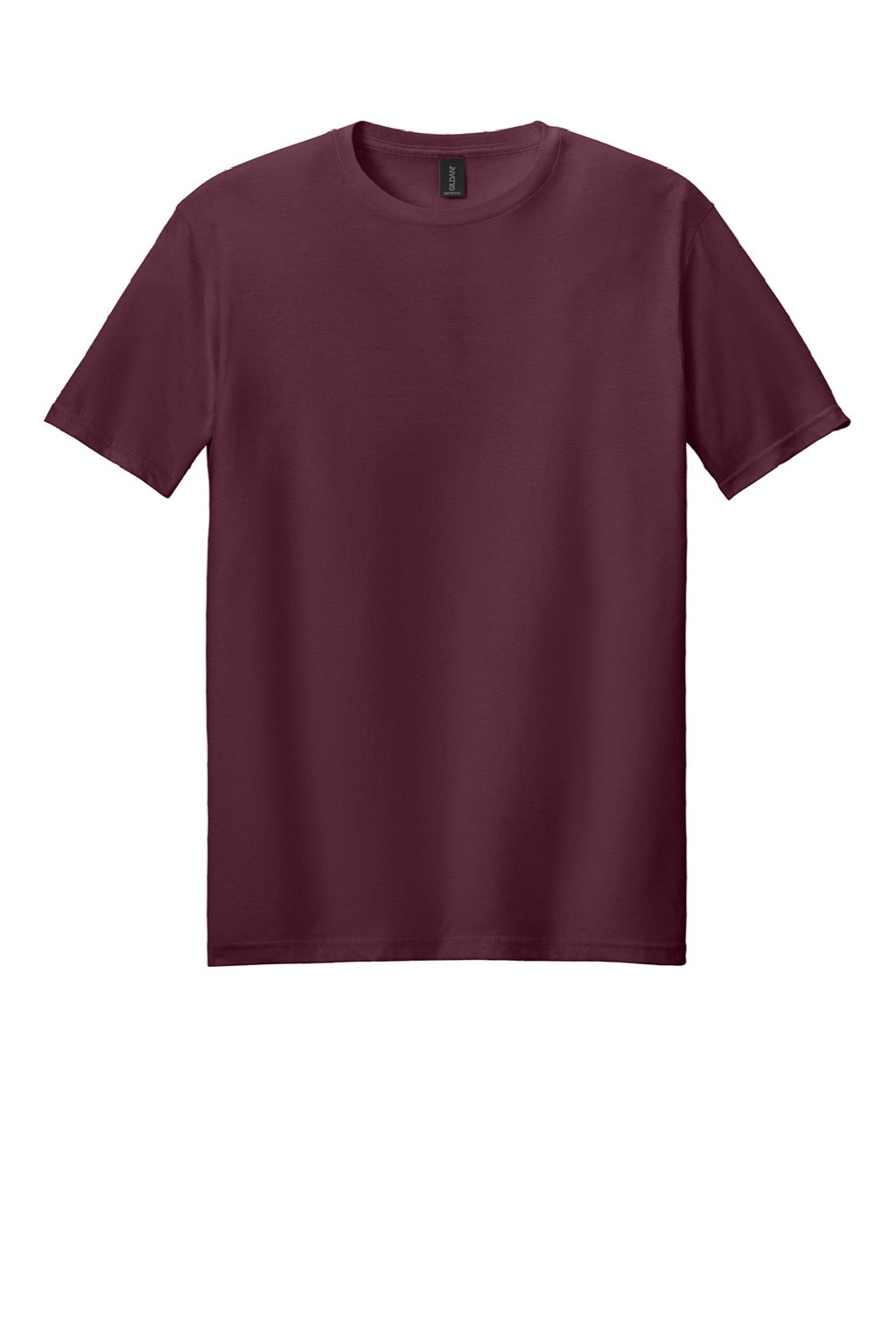Gildan 64000 Mens Softstyle Short Sleeve Crewneck T-Shirt Maroon Flat Front