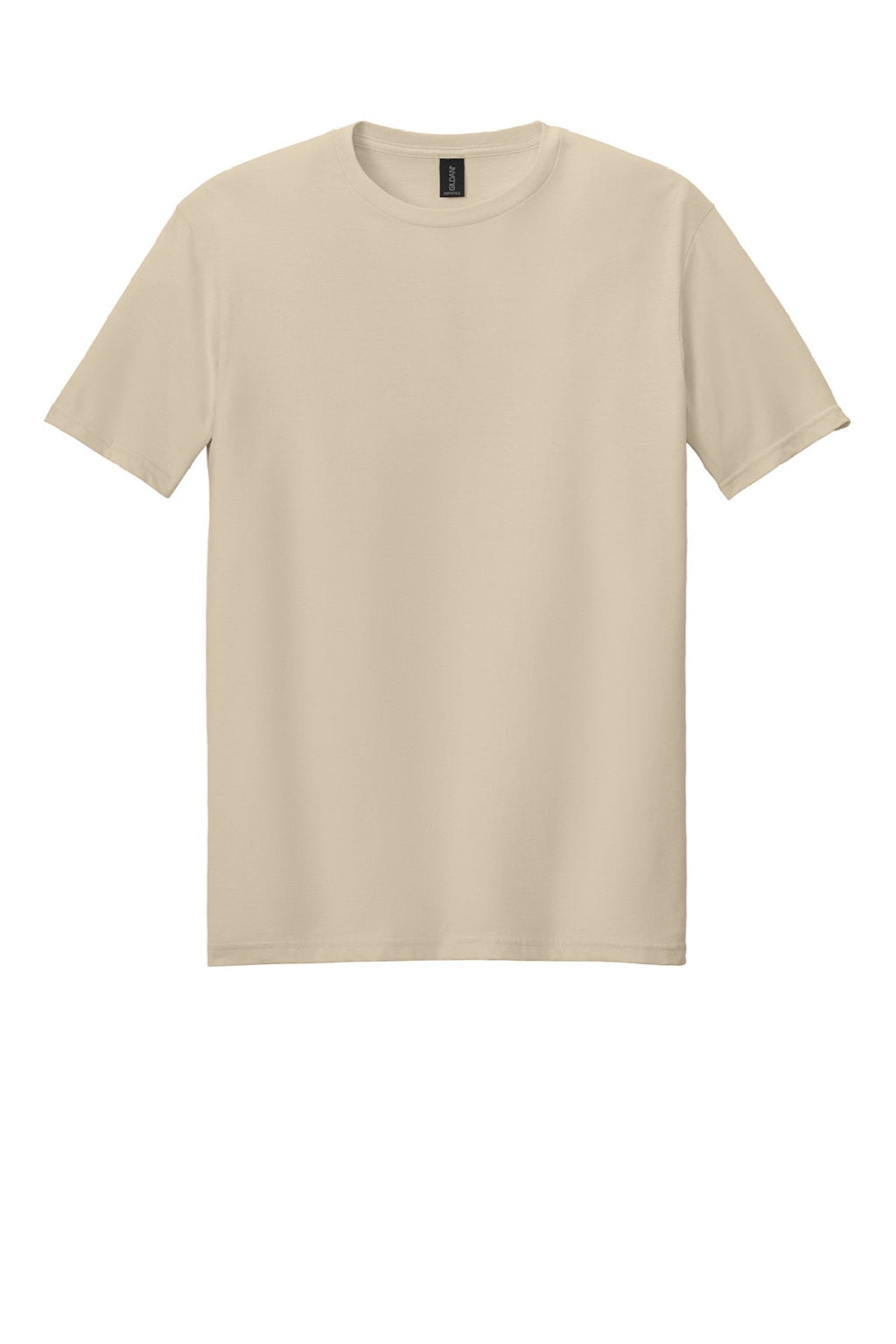 Gildan 64000 Mens Softstyle Short Sleeve Crewneck T-Shirt Sand Flat Front