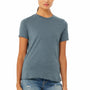 Bella + Canvas Womens CVC Short Sleeve Crewneck T-Shirt - Heather Slate Blue