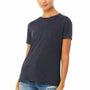 Bella + Canvas Womens CVC Short Sleeve Crewneck T-Shirt - Heather Navy Blue
