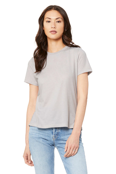 Bella + Canvas BC6400CVC/6400CVC Womens CVC Short Sleeve Crewneck T-Shirt Heather Cool Grey Model Front