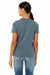 Bella + Canvas BC6400CVC/6400CVC Womens CVC Short Sleeve Crewneck T-Shirt Heather Slate Blue Model Back