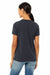 Bella + Canvas BC6400CVC/6400CVC Womens CVC Short Sleeve Crewneck T-Shirt Heather Navy Blue Model Back