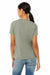 Bella + Canvas BC6400CVC/6400CVC Womens CVC Short Sleeve Crewneck T-Shirt Heather Stone Model Back
