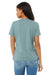 Bella + Canvas BC6400CVC/6400CVC Womens CVC Short Sleeve Crewneck T-Shirt Heather Blue Lagoon Model Back