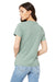 Bella + Canvas BC6400CVC/6400CVC Womens CVC Short Sleeve Crewneck T-Shirt Heather Prism Dusty Blue Model Back