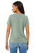 Bella + Canvas BC6400CVC/6400CVC Womens CVC Short Sleeve Crewneck T-Shirt Heather Sage Green Model Back