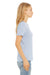 Bella + Canvas BC6400CVC/6400CVC Womens CVC Short Sleeve Crewneck T-Shirt Heather Prism Blue Model Side