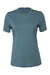 Bella + Canvas BC6400CVC/6400CVC Womens CVC Short Sleeve Crewneck T-Shirt Heather Deep Teal Flat Front