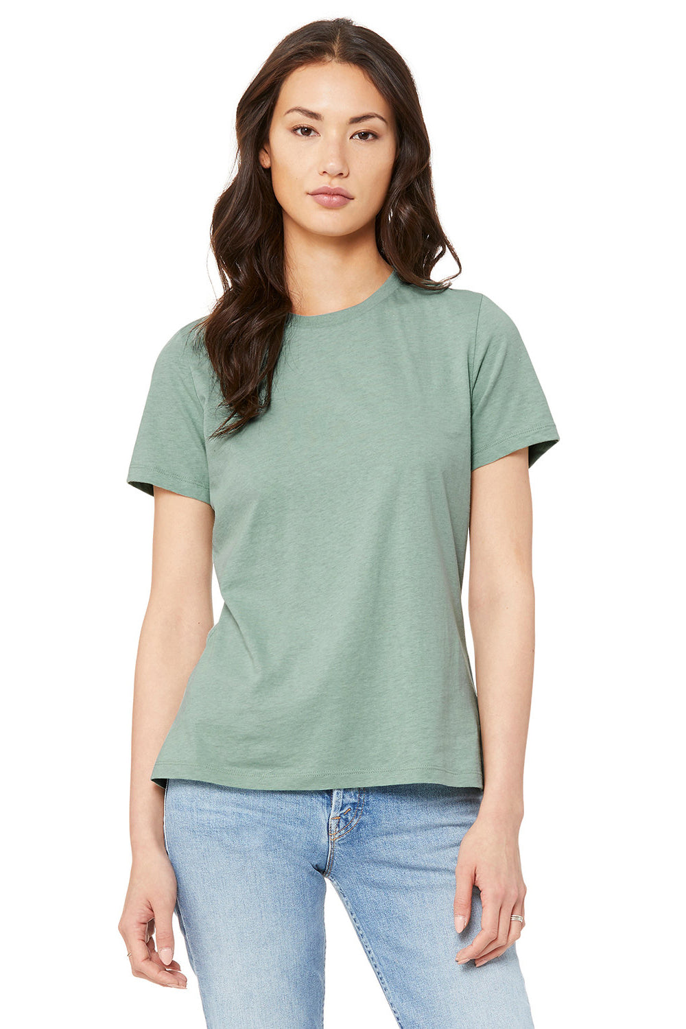 Bella + Canvas BC6400CVC/6400CVC Womens Heather Prism Dusty Blue CVC ...