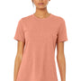 Bella + Canvas Womens CVC Short Sleeve Crewneck T-Shirt - Heather Sunset Orange