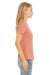 Bella + Canvas BC6400CVC/6400CVC Womens CVC Short Sleeve Crewneck T-Shirt Heather Sunset Orange Model Side