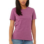 Bella + Canvas Womens CVC Short Sleeve Crewneck T-Shirt - Heather Magenta