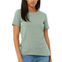 Bella + Canvas Womens CVC Short Sleeve Crewneck T-Shirt - Heather Sage Green