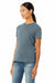 Bella + Canvas BC6400CVC/6400CVC Womens CVC Short Sleeve Crewneck T-Shirt Heather Slate Blue Model 3Q