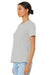 Bella + Canvas BC6400CVC/6400CVC Womens CVC Short Sleeve Crewneck T-Shirt Heather Silver Grey Flat Front