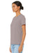 Bella + Canvas BC6400CVC/6400CVC Womens CVC Short Sleeve Crewneck T-Shirt Heather Pink Gravel Model 3Q