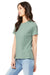 Bella + Canvas BC6400CVC/6400CVC Womens CVC Short Sleeve Crewneck T-Shirt Heather Prism Dusty Blue Model 3Q