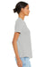 Bella + Canvas BC6400CVC/6400CVC Womens CVC Short Sleeve Crewneck T-Shirt Heather Silver Grey Model Side