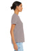 Bella + Canvas BC6400CVC/6400CVC Womens CVC Short Sleeve Crewneck T-Shirt Heather Pink Gravel Model Side