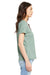 Bella + Canvas BC6400CVC/6400CVC Womens CVC Short Sleeve Crewneck T-Shirt Heather Prism Dusty Blue Model Side