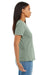 Bella + Canvas BC6400CVC/6400CVC Womens CVC Short Sleeve Crewneck T-Shirt Heather Sage Green Model Side
