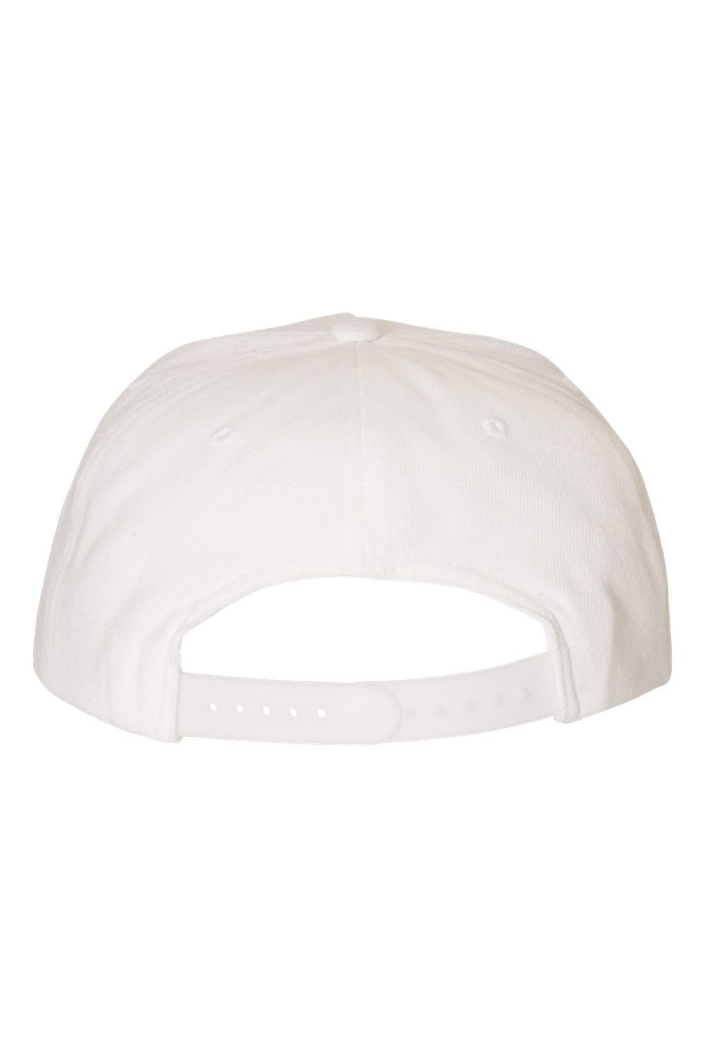 Yupoong Hats YP5089/5089M Mens Adjustable Hat White Flat Back