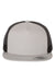 Yupoong 6006 Mens 5 Panel Classic Trucker Hat Silver Grey/Black Flat Front