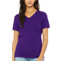 Bella + Canvas Womens Relaxed Jersey Short Sleeve V-Neck T-Shirt - Team Purple