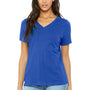 Bella + Canvas Womens Relaxed Jersey Short Sleeve V-Neck T-Shirt - True Royal Blue