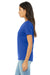 Bella + Canvas BC6405/6405 Womens Relaxed Jersey Short Sleeve V-Neck T-Shirt True Royal Blue Model Side