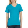 Bella + Canvas Womens Relaxed Jersey Short Sleeve V-Neck T-Shirt - Turquoise Blue