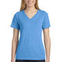 Bella + Canvas Womens Relaxed Jersey Short Sleeve V-Neck T-Shirt - Blue Triblend