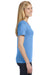 Bella + Canvas BC6405/6405 Womens Relaxed Jersey Short Sleeve V-Neck T-Shirt Blue Triblend Model Side