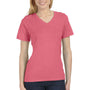 Bella + Canvas Womens Relaxed Jersey Short Sleeve V-Neck T-Shirt - Red Triblend