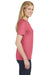 Bella + Canvas BC6405/6405 Womens Relaxed Jersey Short Sleeve V-Neck T-Shirt Red Triblend Model Side