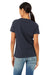 Bella + Canvas BC6405CVC/6405CVC Womens CVC Short Sleeve V-Neck T-Shirt Heather Navy Blue Model Back