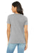 Bella + Canvas BC6405CVC Womens Relaxed Jersey Short Sleeve V-Neck T-Shirt Heather Grey Model Back