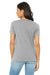 Bella + Canvas BC6405CVC/6405CVC Womens CVC Short Sleeve V-Neck T-Shirt Heather Grey Model Back
