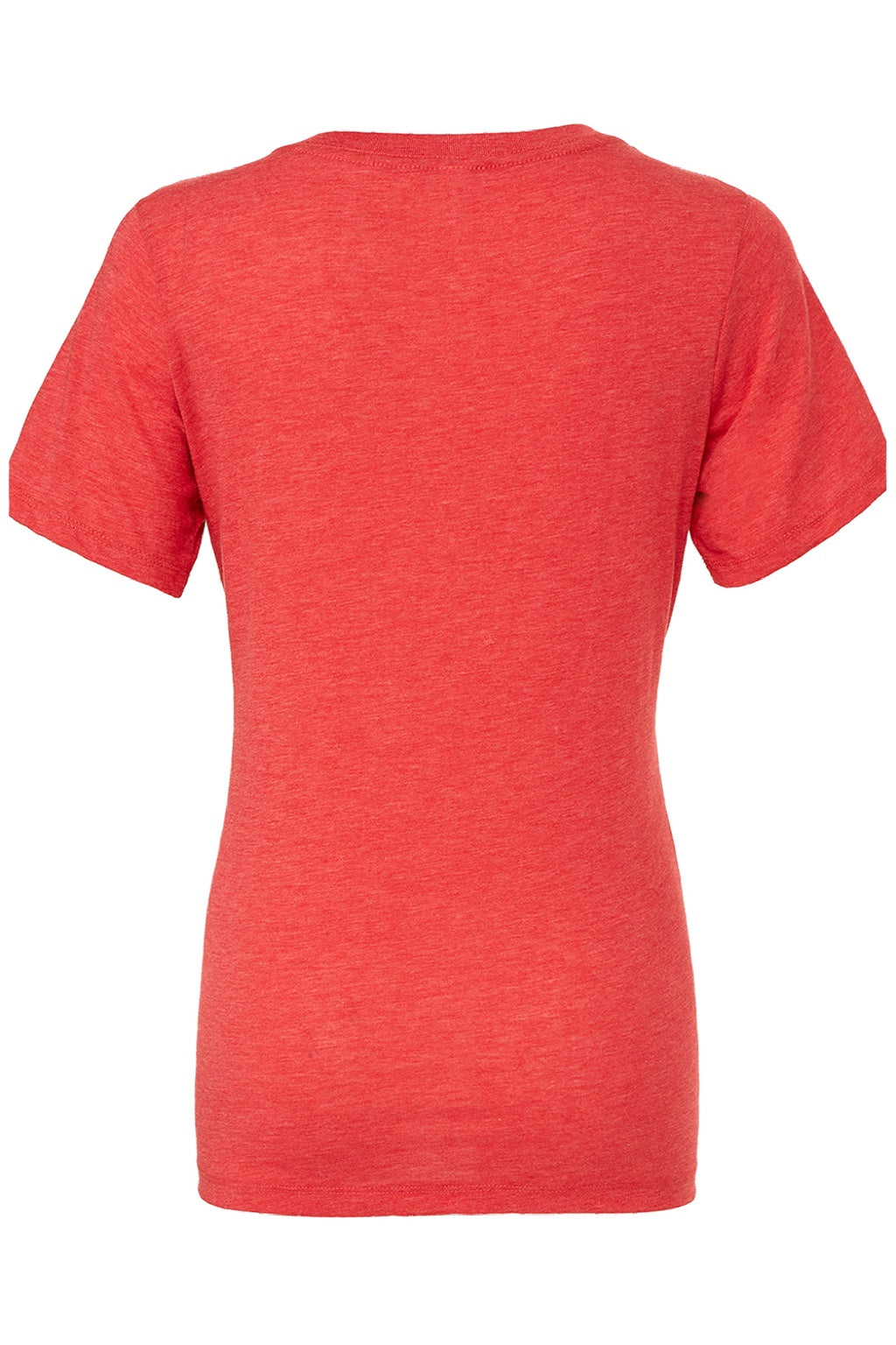 Bella + Canvas BC6415/6415 Womens Short Sleeve V-Neck T-Shirt Red Flat Back