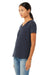 Bella + Canvas BC6405CVC/6405CVC Womens CVC Short Sleeve V-Neck T-Shirt Heather Navy Blue Model 3Q