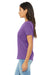 Bella + Canvas BC6415/6415 Womens Short Sleeve V-Neck T-Shirt Purple Model Side