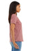 Bella + Canvas BC6405CVC/6405CVC Womens CVC Short Sleeve V-Neck T-Shirt Heather Mauve Model Side