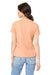 Bella + Canvas BC6405CVC/6405CVC Womens CVC Short Sleeve V-Neck T-Shirt Heather Peach Model Back