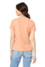 Bella + Canvas BC6405CVC Womens CVC Short Sleeve V-Neck T-Shirt Heather Peach Model Back