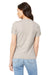 Bella + Canvas BC6405CVC Womens CVC Short Sleeve V-Neck T-Shirt Heather Dust Model Back